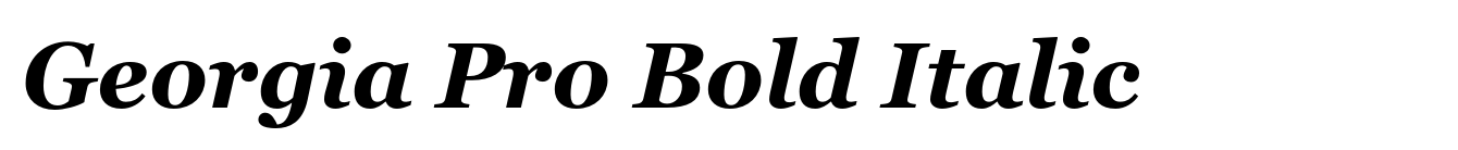 Georgia Pro Bold Italic